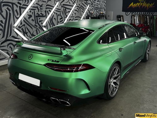 Полная оклейка Mercedes-Benz AMG GT в зеленый металлик